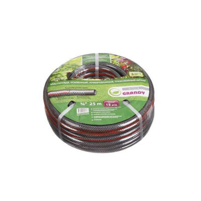 Шланг полив GRANDY ULTRA+ 3/4 (15, 20) 25м армир 3-х сл+фитинги