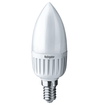 Лампа светодиодная LED 5вт E14 теплый матовая свеча