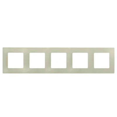 Рамка 5 постов слоновая кость ETIKA 