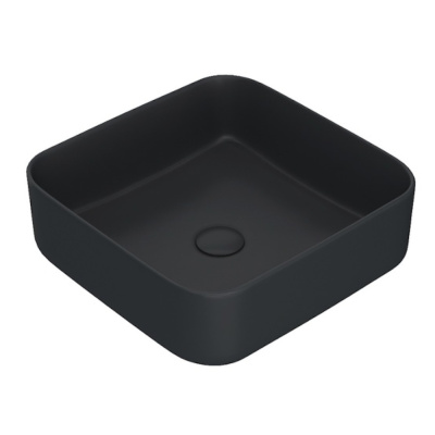Умывальник IDDIS "Bridge" черный накладной 390*390*130