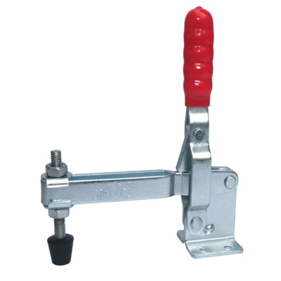 Замок прижимной бугельный вертикальный с вертикальным основанием, цинк										