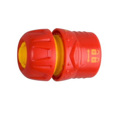 Соединитель GRINDA пластмассовый с запирающимся механизмом, 1/2"