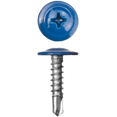 Саморез ММ/сверло 4,2х25 RAL5005 ярко-синий (15шт)