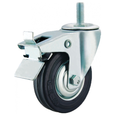 Колесо промышлен. поворот. болт. креплен. с тормоз.(М16) 160мм (SCTB63)