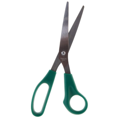 Ножницы бытовые нержавеющие, прорезиненные ручки, толщина лезвия 2,0 мм, 215 мм