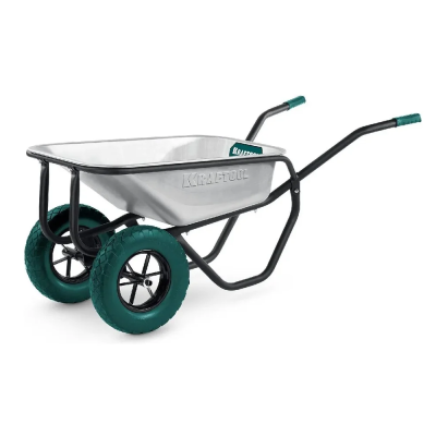 Тачка строит., с трубным усилителем, кузов 0,9 мм KRAFTOOL  MAXDrive-2 110л, 280 кг