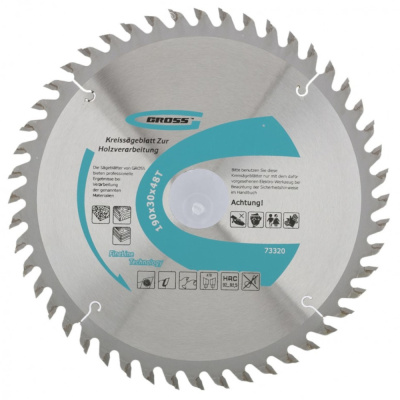 Пильный диск по дереву ф190 х 30 мм, 48 зубьев// Gross