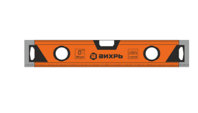 Уровень алюминиевый "Усиленный" 600 мм, 3 глазка (1 зеркальный), 2 комп.рукоятки Вихрь 