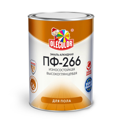Эмаль ПФ-266 желто-коричневая алк. (2,7кг) OLECOLOR