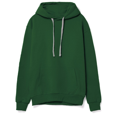 Толстовка с капюшоном Unit Kirenga Heavy, темно-зеленая (M)