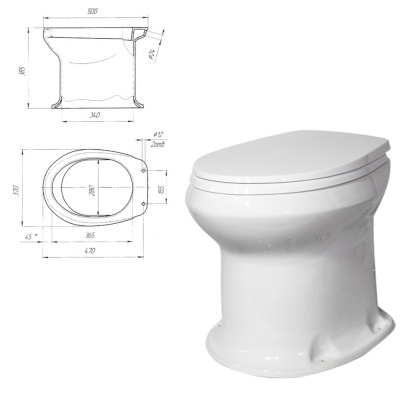 Унитаз Дачный с сиденьем