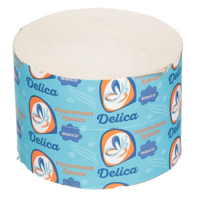 Бумага туалетная Delika, Макси, 1 слой, 67 м