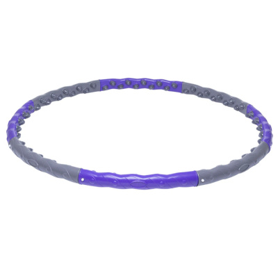 Обруч массажный STARFIT HH-107 разборный, двухрядный, серый/фиолетовый 