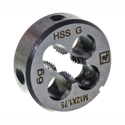 Плашка D-COMBO круглая ручная М12х1.75 HSS, Ф38х14 мм MD12175 