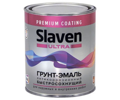 Грунт-эмаль Slaven ULTRA быстросохнущая черн. RAL 9005 1,2кг
