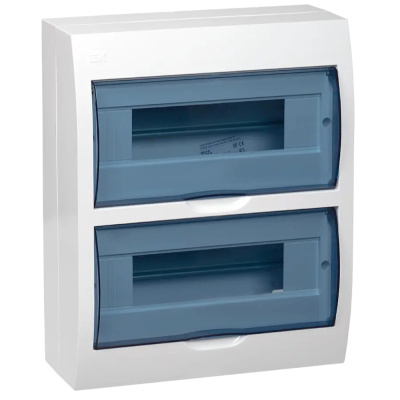 Щит распределительный навесной ЩРн-П-24 IP40 пластик.белый прозрачн.дверь