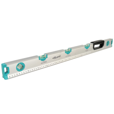 Уровень строительный, 800мм, 5 глазков, углы 0/1.5/3.5/45/90°, рукоятка, Sturm! 2015-10-0800 