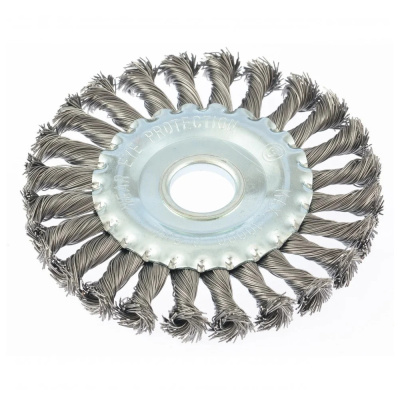 Щетка д/болгарки "MATRIX" 125мм посадка 22мм плоская круч. проволка