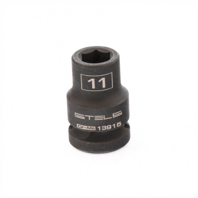 Головка ударная шестигранная, 11 мм, 1/2", CrMo// Stels