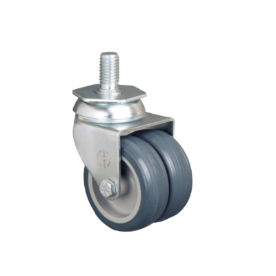 Колесо аппаратное сдвоенное с болтом М10 с тормозом 50 мм ( ET05 MKT 50 F), диск-полипропилен