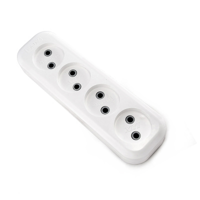 Колодка (розетка удлинителя) LUX У4-О 4-местная б/заз, 250В 10А