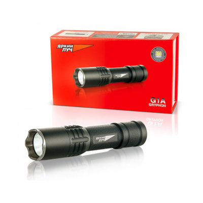 Фонарь ЯРКИЙ ЛУЧ G1A "Gryphon" CREE XP-G R5 280 люмен, 3 режима, Li-ion аккум.14500, ЗУ в компл.