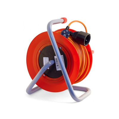 Удлинитель силовой на катушке LUX К1-О-30 ПВС 2*0,75 30м выносная розетка б/з