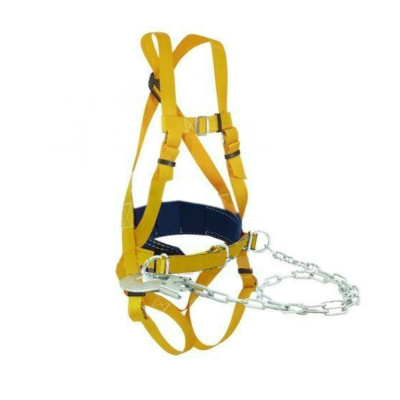 Пояс страховочный с наплечными и набедренными лямками со стропом из цепи
