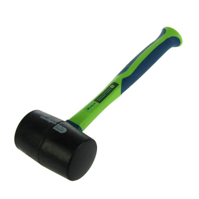 Киянка резиновая, 450г., черная резина, фибергласовая рукоятка //СИБРТЕХ
