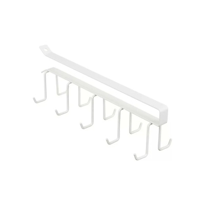 Вешалка подвесная на полку, 10 крючков, 26х7см, металл
