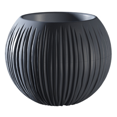 Кашпо "Сфера" (1,7 л.) Цв. Антрацит (Арт. КШ-9524)