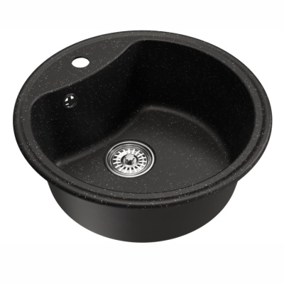 Мойкa ML-GM09 круглая, черная (308), 510 мм (глуб. чаши 190) NEW