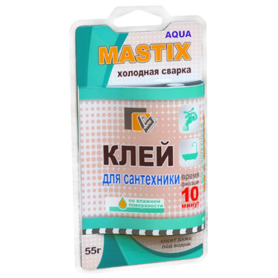 Клей Mastix д/сантехники 55гр, BL (холодная сварка), арт.МС-0111