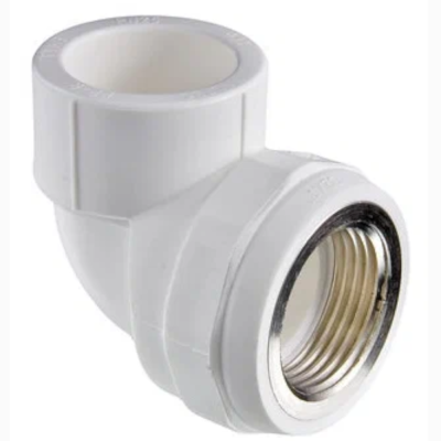 Угольник комбинированный PPR внутренняя резьба 32х 3/4,  белый, РТП