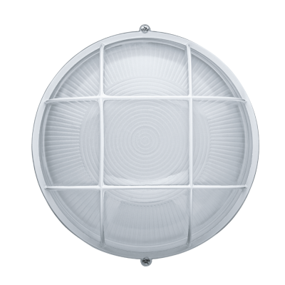 Светильник НПП-100w термостойкий круглый с решеткой IP54 белый