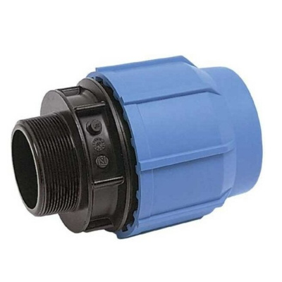 Муфта компрессионная наружн.резьба PN16 d 50x1 1/4" для ПЭ труб, РТП