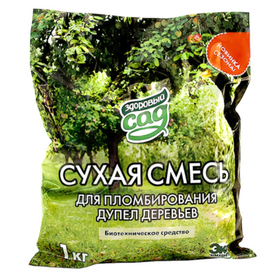 Смесь 1кг сухая д/пломбирования дупел (леч. ран дерев, заделки щел. и трещ.) 2/20 КХЗ