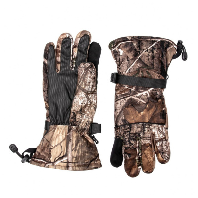 Перчатки охотничьи утепленные КМФ, цв.Лес р.XL (HS-HY-D09-XL) Helios