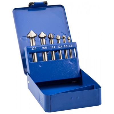 Набор ЗУБР зенкеры "ЭКСПЕРТ" конусные с 3-я реж.кромками,сталь Р6М5, д/раззенковки М3,М4,М5,М6,М8,М1