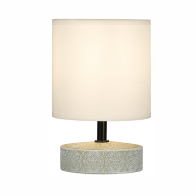 Светильник Rivoli св-к настольный 7070-501 Eleanor 1хЕ14 керамика 130х130х200 бежевый, белый 57269