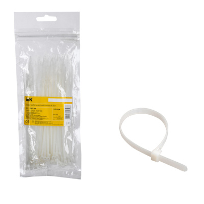 Хомут 150*2,5 мм нейл. бел. (100 шт)