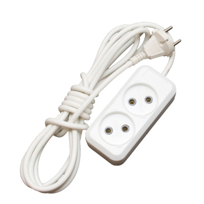 Удлинитель MegArsenal (ГОСТок) б/з 2 гнезда ПВС 2*1 белый 16А 3м