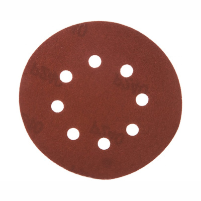 Круг абразивный на ворсовой подложке под "липучку", перфорированный, P 240, 125 мм, 5 шт.// Matrix