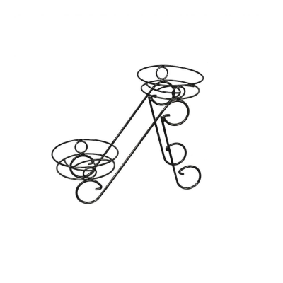 Подставка для цветов на 2 горшка «Фиалка» h=290мм, l=400мм, d=210мм БРОНЗА, МЕДЬ