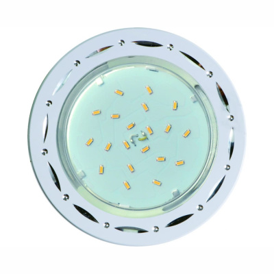 Светильник Ecola GX53 H4 DL5385  Точки-полоски по кругу Белый/Алюм. 20x110 FW5385ECB