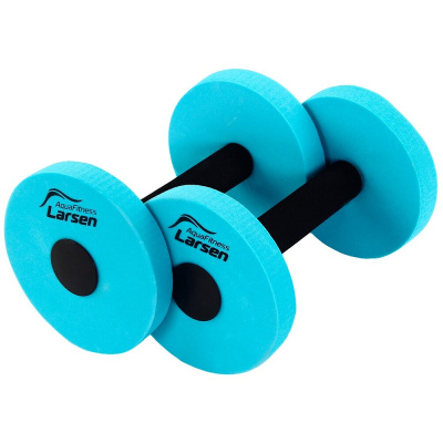 Аквагантель AquaFitness Larsen YP-27A (2шт) малой сопротивляемости графит/бирюз.