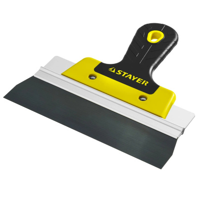 Шпатель STAYER  ProFLat 250 мм, усиленная алюминиевая направляющая двухкомпонентная ручка