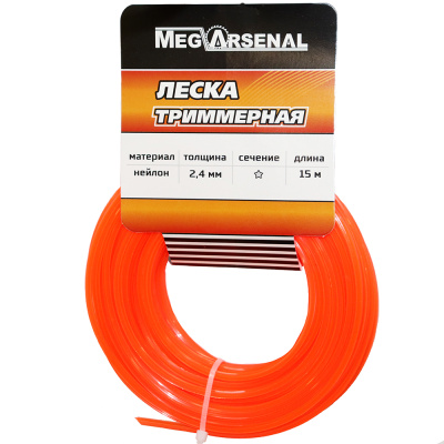 Леска триммерная MegArsenal d2.4 звезда L15