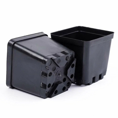 Горшок для рассады V-1,5л. 13*13*13 квадрат/литой/10/100 АмТр