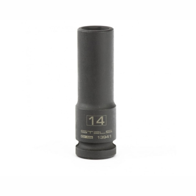 Головка ударная удлиненная шестигранная, 14 мм, 1/2", CrMo// Stels